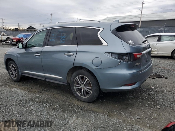 2017 Infiniti QX60 with VIN 5N1DL0MMXHC540418, listed as a Copart auction lot 52478275 with 215,535 mi miles and Salvage Title. Bid and sale history available at carsss.com. Image 2.