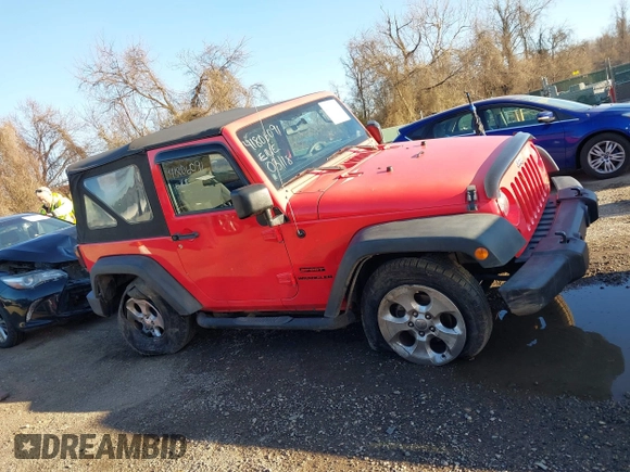 2013 Jeep Wrangler Sport with VIN 1C4AJWAG5DL574727, listed as a IAAI auction lot 41806091 with 84,092 mi miles and . Bid and sale history available at carsss.com. Image 13.