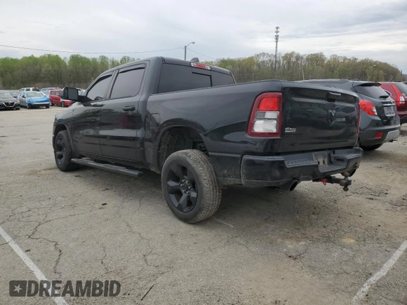 2019 Ram 1500 Big Horn/Lone Star with VIN 1C6SRFFT5KN731765, listed as a Copart auction lot 51946135 with 95,644 mi miles and Salvage Title. Bid and sale history available at carsss.com. Image 2.