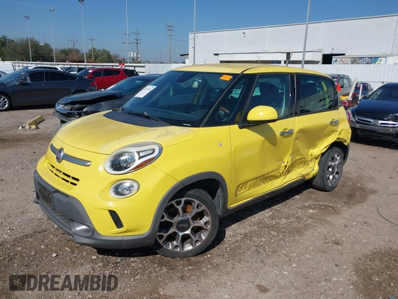 2014 FIAT 500L Trekking with VIN ZFBCFADH3EZ013347, listed as a IAAI auction lot 41551204 with 96,679 mi miles and . Bid and sale history available at DreamBid. Image 17.