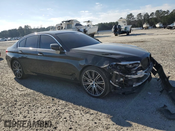 2017 BMW 5 Series 540i with VIN WBAJE5C3XHG913941, listed as a Copart auction lot 46063745 with 125,212 mi miles and Salvage Title. Bid and sale history available at carsss.com. Image 4.