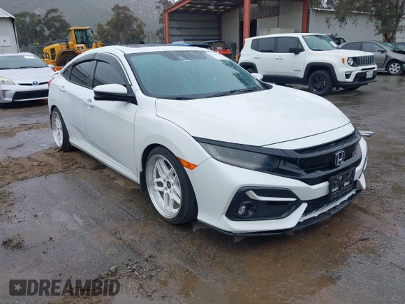 2020 Honda Civic Si z VIN 2HGFC1E59LH707630, wystawiony jako IAAI lot #41764310 z przebiegiem 116 714 mil mil oraz . Historia ofert i sprzedaży dostępna na DreamBid. Obrazek 1.