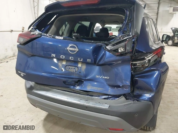 2022 Nissan Rogue SV with VIN 5N1BT3BB2NC717548, listed as a IAAI auction lot 40546738 with 57,786 mi miles. Bid and sale history available at carsss.com. Image 6.