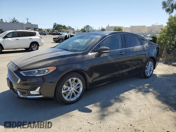 2019 Ford Fusion Titanium with VIN 3FA6P0SU2KR202384, listed as a Copart auction lot 56030415 with 64,774 mi miles and Salvage title. Bid and sale history available at DreamBid. Image 1.