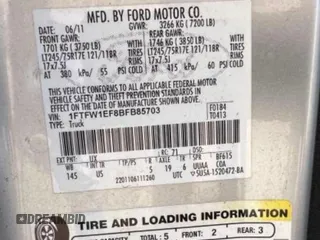 2011 Ford F-150 XL with VIN 1FTFW1EF8BFB85703, listed as a Copart auction lot 55388855 with 89,088 mi miles and Clean Title. Bid and sale history available at carsss.com. Image 10.