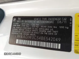 2011 BMW 3 Series 328i with VIN WBADW3C54BE542049, listed as a IAAI auction lot 41592457 with 32,702 mi miles. Bid and sale history available at carsss.com. Image 9.