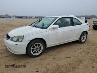 2001 Honda Civic EX with VIN 1HGEM22901L101526, listed as a Copart auction lot 43346935 with 240,594 mi miles and Salvage Title. Bid and sale history available at carsss.com. Image 1.