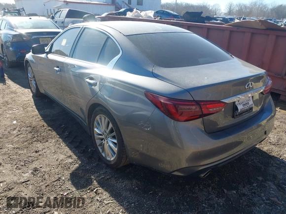 2021 Infiniti Q50 3.0t LUXE with VIN JN1EV7BP4MM705007, listed as a IAAI auction lot 41458611 with 59,246 mi miles. Bid and sale history available at carsss.com. Image 3.