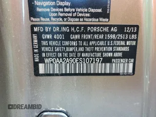 2014 Porsche 911 Carrera with VIN WP0AA2A90ES107197, listed as a Copart auction lot 75607494 with 0 mi miles and Salvage Title. Bid and sale history available at carsss.com. Image 12.