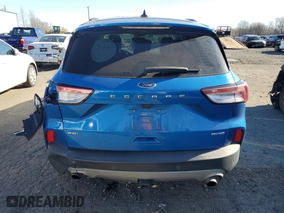 2021 Ford Escape SEL with VIN 1FMCU9H9XMUB02165, listed as a Copart auction lot 44816935 with 35,305 mi miles and Salvage Title. Bid and sale history available at DreamBid. Image 6.