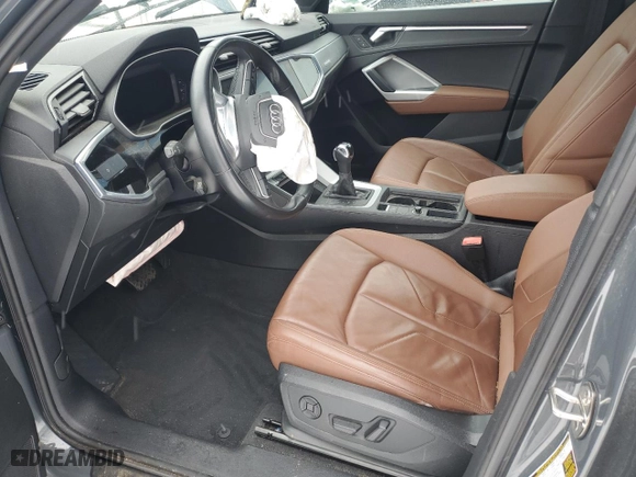 2021 Audi Q3 Premium with VIN WA1AUCF32M1130433, listed as a Copart auction lot 44853145 with 18,694 mi miles and Clean Title. Bid and sale history available at carsss.com. Image 7.