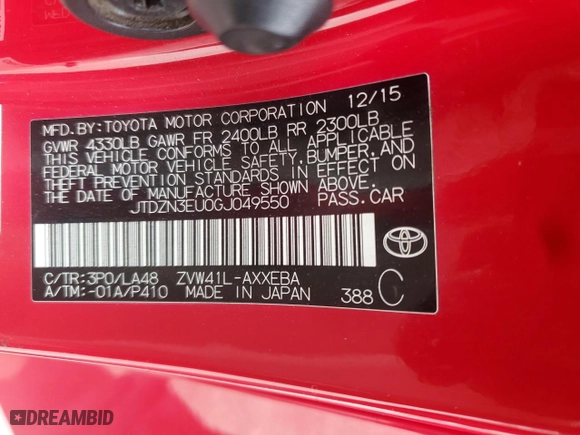 2016 Toyota Prius v Two with VIN JTDZN3EU0GJ049550, listed as a Copart auction lot 50940345 with 161,776 mi miles and Salvage Title. Bid and sale history available at carsss.com. Image 12.