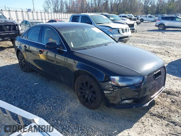 2013 Audi A4 Premium with VIN WAUAFAFL8DA147870, listed as a IAAI auction lot 41690927 with 115,030 mi miles. Bid and sale history available at carsss.com. Image 1.