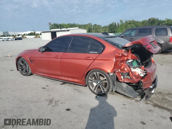 2016 BMW M3 with VIN WBS8M9C52GP967030, listed as a Copart auction lot 57950385 with 77,885 mi miles and Salvage title. Bid and sale history available at DreamBid. Image 2.