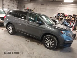 2019 Honda Pilot EX-L z VIN 5FNYF6H50KB035548, wystawiony jako IAAI lot #42011724 z przebiegiem 105 195 mil mil oraz . Historia ofert i sprzedaży dostępna na DreamBid. Obrazek 1.