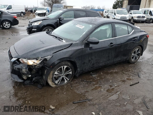 2021 Nissan Sentra SV with VIN 3N1AB8CV1MY203790, listed as a Copart auction lot 85794494 with 37,625 mi miles and Non repairable. Bid and sale history available at DreamBid. Image 1.