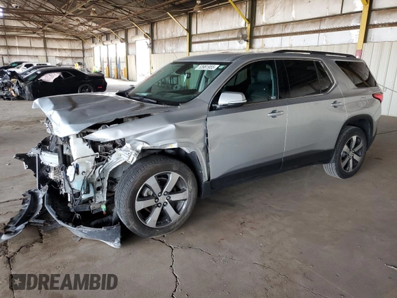 2019 Chevrolet Traverse LT z VIN 1GNERHKWXKJ222285, wystawiony jako Copart lot #53981955 z przebiegiem 109 303 mil mil oraz Szkoda całkowita • Salvage title. Historia ofert i sprzedaży dostępna na DreamBid. Obrazek 1.