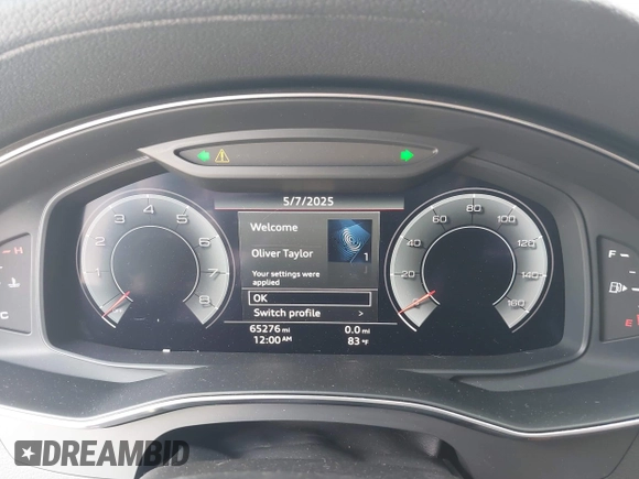 2019 Audi A6 Premium Plus z VIN WAUE8AF24KN121775, wystawiony jako IAAI lot #42235321 z przebiegiem 65 276 mil mil oraz . Historia ofert i sprzedaży dostępna na DreamBid. Obrazek 7.