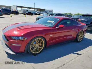 2019 Ford Mustang GT with VIN 1FA6P8CF4K5161211, listed as a Copart auction lot 53487895 with 46,877 mi miles and Salvage Title. Bid and sale history available at carsss.com. Image 1.