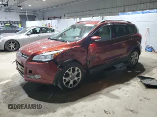 2016 Ford Escape Titanium with VIN 1FMCU9JX1GUA71496, listed as a Copart auction lot 87317484 with 98,359 mi miles and Salvage Title. Bid and sale history available at carsss.com. Image 1.