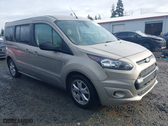 2015 Ford Transit Connect Wagon XLT with VIN NM0GE9F70F1196143, listed as a IAAI auction lot 41583712 with 112,722 mi miles. Bid and sale history available at carsss.com. Image 1.