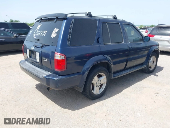 2003 Infiniti QX4 z VIN JNRDR09X03W252081, wystawiony jako IAAI lot #42262536 z przebiegiem 155 093 mil mil oraz . Historia ofert i sprzedaży dostępna na DreamBid. Obrazek 4.