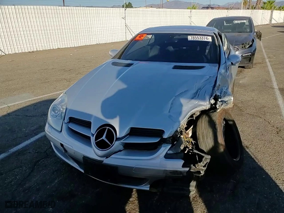 2006 Mercedes-Benz SLK-Class 3.0L with VIN WDBWK54F16F090828, listed as a Copart auction lot 78553374 with 0 mi miles and Salvage Title. Bid and sale history available at carsss.com. Image 11.