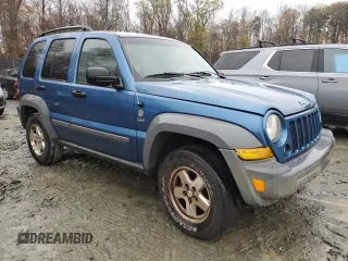 2005 Jeep Liberty Sport with VIN 1J4GL48535W610454, listed as a Copart auction lot 81914214 with 127,181 mi miles and Salvage Title. Bid and sale history available at DreamBid. Image 4.