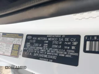 2021 Kia Forte LXS с VIN 3KPF24AD9ME304082, выставлен на аукционе IAAI как лот 42400258 с пробегом 64 053 миль миль и . История ставок и продаж доступна на DreamBid. Изображение 9.