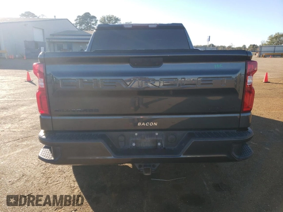 2020 Chevrolet Silverado 1500 Custom with VIN 3GCPWBEK9LG229263, listed as a Copart auction lot 80705084 with 79,688 mi miles and Clean Title. Bid and sale history available at carsss.com. Image 6.