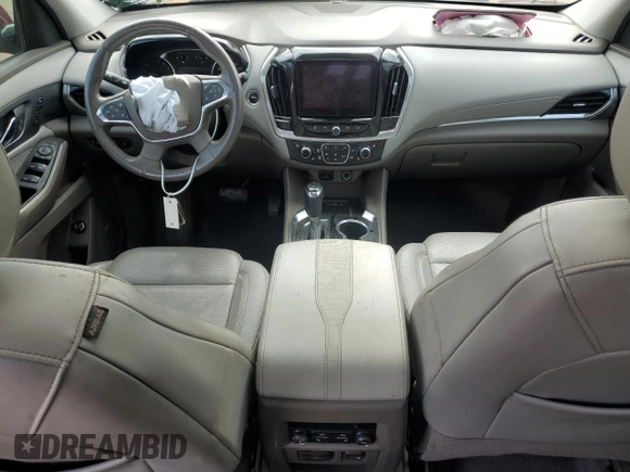 2019 Chevrolet Traverse Premier z VIN 1GNERKKW6KJ196586, wystawiony jako Copart lot #53233245 z przebiegiem Nie podano mil oraz Szkoda całkowita • Salvage title. Historia ofert i sprzedaży dostępna na DreamBid. Obrazek 8.