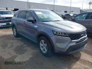 2023 Kia Sorento LX with VIN 5XYRG4LC3PG200519, listed as a IAAI auction lot 42500270 with 48,376 mi miles and . Bid and sale history available at DreamBid. Image 1.