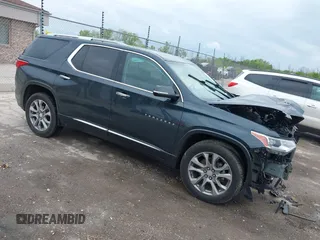 2018 Chevrolet Traverse Premier z VIN 1GNEVJKW4JJ240024, wystawiony jako IAAI lot #42369659 z przebiegiem 160 147 mil mil oraz . Historia ofert i sprzedaży dostępna na DreamBid. Obrazek 1.