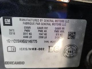 2016 Chevrolet Malibu Limited LT with VIN 1G11C5SA9GU149775, listed as a Copart auction lot 77382214 with 132,706 mi miles and Clean Title. Bid and sale history available at carsss.com. Image 12.