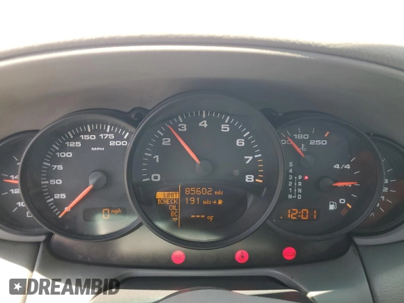 2003 Porsche 911 with VIN WP0BA29923S635457, listed as a Copart auction lot 61446545 with 85,602 mi miles and Salvage title. Bid and sale history available at DreamBid. Image 9.