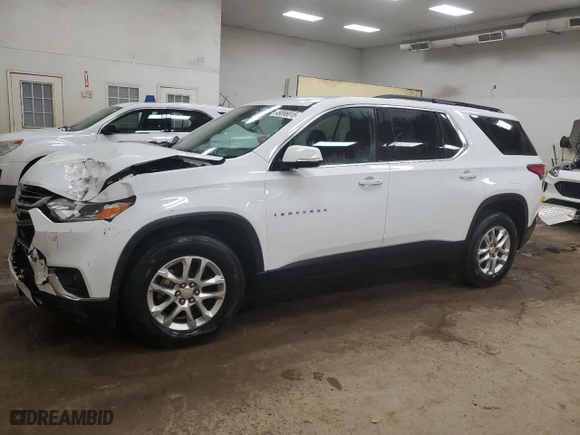 2019 Chevrolet Traverse LT Cloth with VIN 1GNEVGKW5KJ302258, listed as a Copart auction lot 49896815 with 83,469 mi miles and Salvage Title. Bid and sale history available at carsss.com. Image 1.