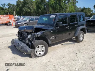 2018 Jeep Wrangler Unlimited Sport with VIN 1C4BJWDG5JL822969, listed as a Copart auction lot 61240135 with 80,276 mi miles and Salvage title. Bid and sale history available at DreamBid. Image 1.