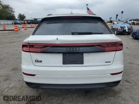 2021 Audi Q8 Premium with VIN WA1AVAF15MD018823, listed as a Copart auction lot 45412314 with 19,713 mi miles and Clean Title. Bid and sale history available at carsss.com. Image 6.