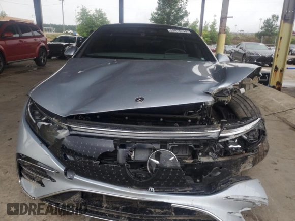 2022 Mercedes-Benz EQS with VIN W1KCG2DB6NA009227, listed as a Copart auction lot 53976294 with 0 mi miles and Salvage Title. Bid and sale history available at carsss.com. Image 5.