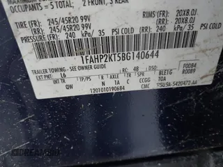 2011 Ford Taurus SHO with VIN 1FAHP2KT5BG140644, listed as a IAAI auction lot 41686481 with 351,294 mi miles and . Bid and sale history available at DreamBid. Image 9.