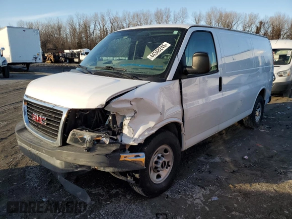 2017 GMC Savana Cargo z VIN 1GTZ7GFG4H1212146, wystawiony jako Copart lot #44348245 z przebiegiem 114 140 mil mil oraz Szkody całkowita. Historia ofert i sprzedaży dostępna na DreamBid. Obrazek 1.