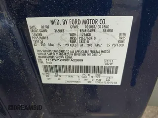 2008 Ford F-150 XLT с VIN 1FTPW12V98FA22809, выставлен на аукционе IAAI как лот 42133613 с пробегом 267 326 миль миль и . История ставок и продаж доступна на DreamBid. Изображение 9.