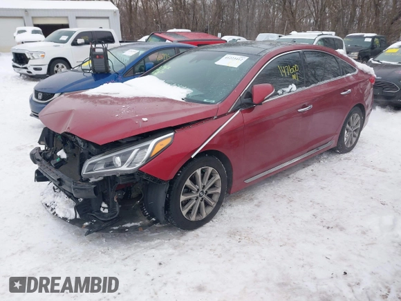 2016 Hyundai Sonata Sport with VIN 5NPE34AF2GH434361, listed as a IAAI auction lot 41223412 with 147,600 mi miles and . Bid and sale history available at DreamBid. Image 17.