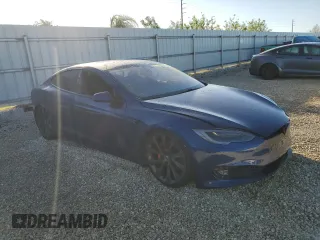 2020 Tesla Model S Performance with VIN 5YJSA1E40LF389106, listed as a Copart auction lot 74157584 with 0 mi miles and Salvage Title. Bid and sale history available at carsss.com. Image 4.