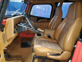 1995 Jeep Wrangler with VIN 1J4FY29S5SP230155, listed as a Copart auction lot 80106004 with 61,628 mi miles and Salvage Title. Bid and sale history available at carsss.com. Image 7.