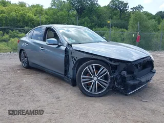 2014 Infiniti Q50 Premium with VIN JN1BV7AR0EM697950, listed as a IAAI auction lot 42501949 with 97,984 mi miles and . Bid and sale history available at DreamBid. Image 1.