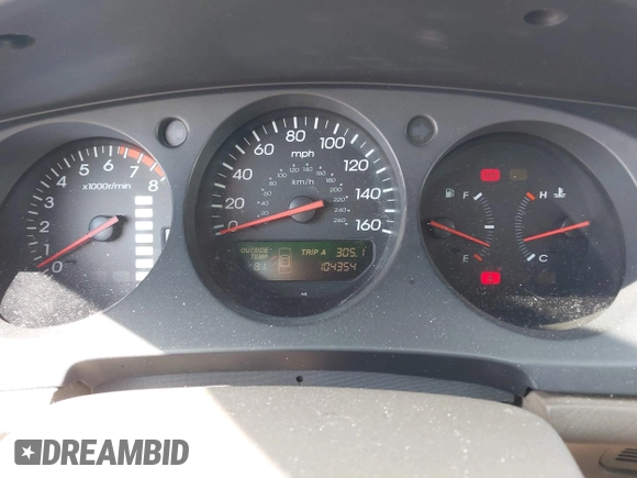 2000 Acura TL with VIN 19UUA5673YA043335, listed as a IAAI auction lot 42078273 with 104,354 mi miles. Bid and sale history available at carsss.com. Image 7.