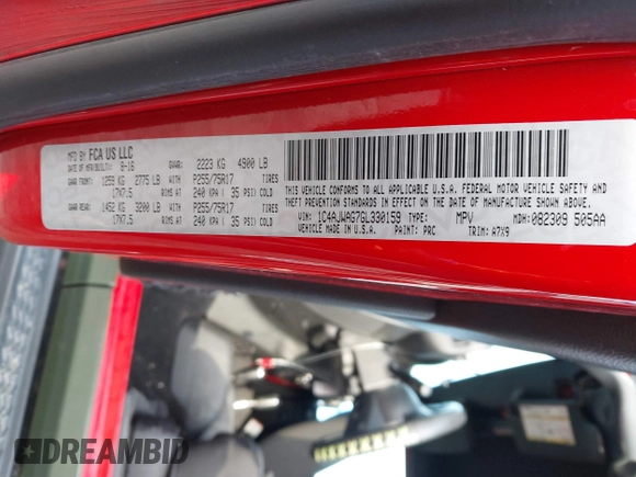 2016 Jeep Wrangler Sport with VIN 1C4AJWAG7GL330159, listed as a IAAI auction lot 41530415 with 98,554 mi miles and . Bid and sale history available at carsss.com. Image 9.