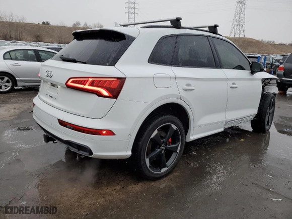 2019 Audi SQ5 Prestige with VIN WA1C4AFY5K2070969, listed as a Copart auction lot 48003065 with 51,499 mi miles and Salvage Title. Bid and sale history available at carsss.com. Image 3.