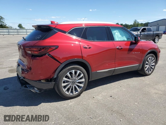 2023 Chevrolet Blazer Premier z VIN 3GNKBFRS4PS119996, wystawiony jako Copart lot #70096664 z przebiegiem 19 179 mil mil oraz Szkoda całkowita • Salvage title. Historia ofert i sprzedaży dostępna na DreamBid. Obrazek 3.